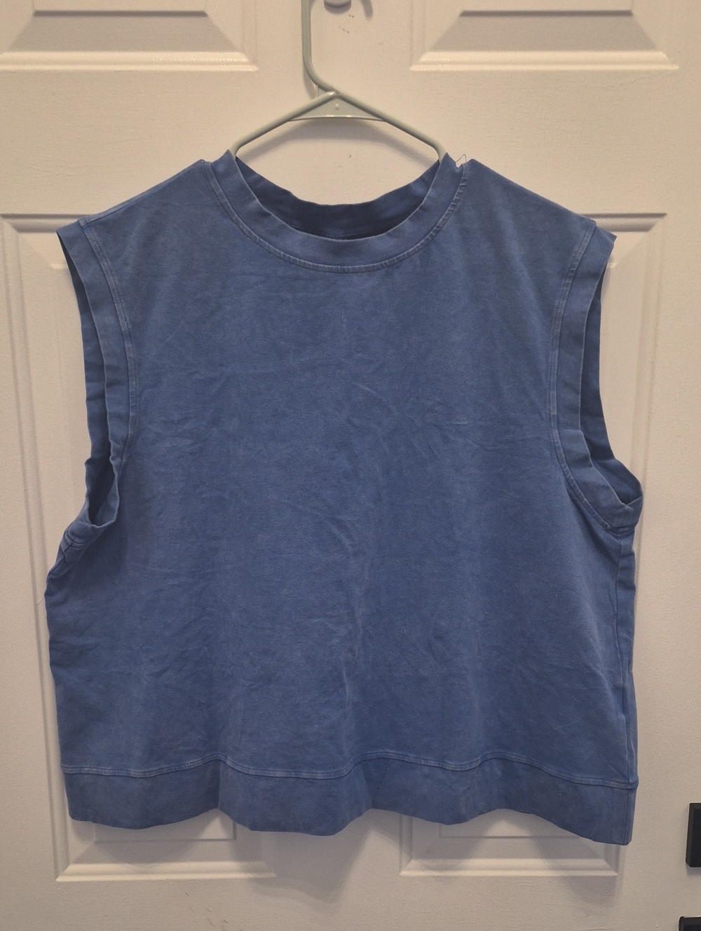 Sleeveless Blue Washed Muscle Tank And Skort Set Size Xxl